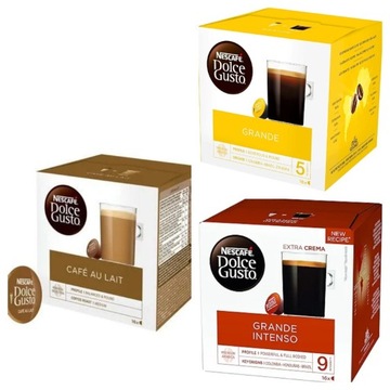 Kawa kapsułki Dolce Gusto 3x16 szt.mix z Niemiec 