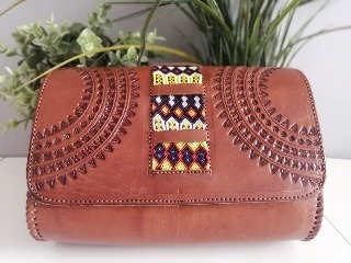 Piękna skórzana torebka arcydzieło z Meksyku 