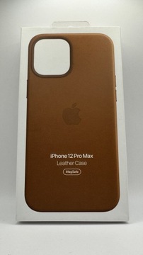 Oryginalne Skórzane etui IPhone 12 Pro Max Brąz