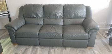 Sofa skórzana rozkladana + fotel
