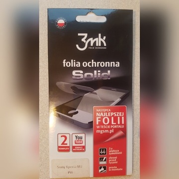 Folia 3mk Solid do Sony Xperia M2 przód i tył