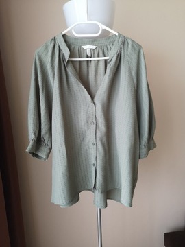 khaki koszula boho H&M etno hippie rustykalna