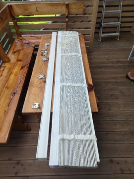 Żaluzje drewniane 50mm Bianco. 165cm nas 250 cm