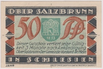 Ober Salzbrunn (Szczawno-Zdr.), 50 Pf, 1921 (Jahr)