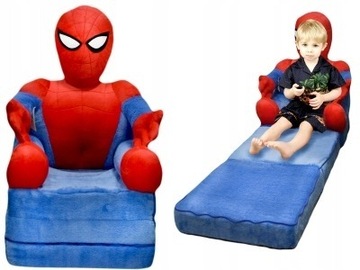 Pluszowe niebieskie krzesełko dziecięce spider XXL