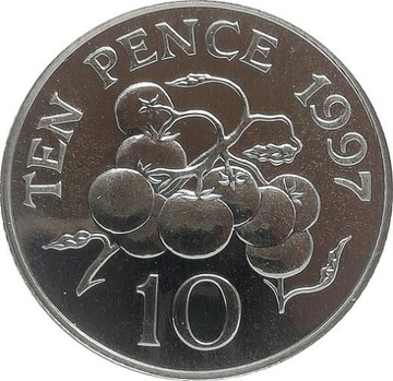 Guernsey 10 pence 1997, KM#43.2