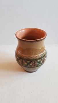 Wazonik ceramiczny sygnowany Rzut TORUŃ 15cm 