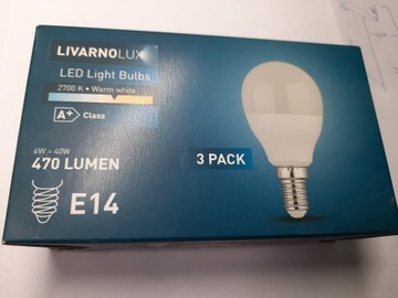 Żarówki LED E14 470 lumen.