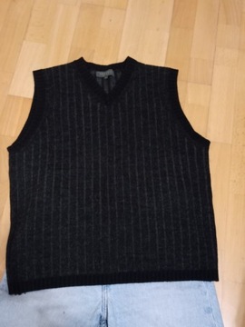 kamizelka męska pulower r. M 50%wełna ciepły 