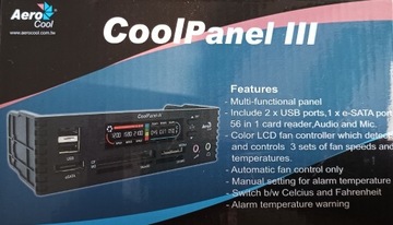 PANEL AEROCOOL COOL PANEL III nowy !