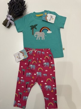 Komplet zestaw legginsy bluzka frugi 3-6 62-68