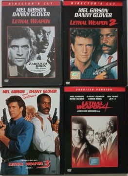 Zabójcza Broń 1-4 4DVD Mel Gibson, Danny Glover