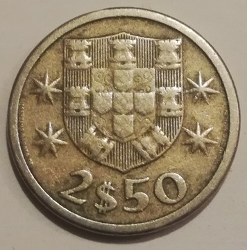 2,5 escudo Portugalia statek 1963 pierwszy rok