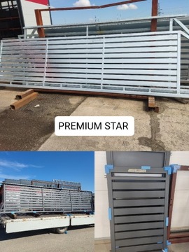 Brama przesuwna palisadowa 5m PREMIUM STAR