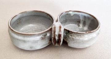 Ceramiczne naczynie dwojak miseczki rustyk