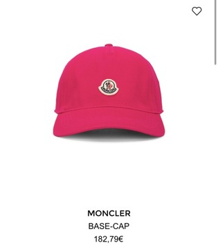 MONCLER czapeczka z daszkiem baseball cap 