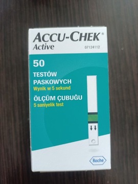 Paski do glukometru accu chek active 50szt nowe 