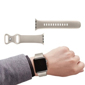Pasek silikonowy metaliczny do smartwatch 42/44/45/49 Apple Watch 