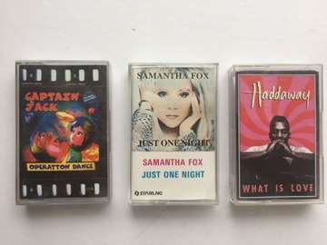 2x kasety: Haddaway, Samantha Fox.