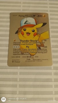 Kolekcjonerska karta silver Pokemon Vmax Silver Flying Pikachu HP590