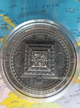 MONGOLIA 2020 Vasudhara Mandala 3 oz silver