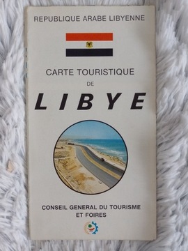 Libye carte touristique (lata 80)
