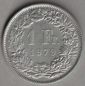 Szwajcaria 1 frank 1979 - stan menniczy -