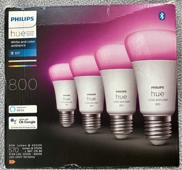 4 x philips hue white and color 800