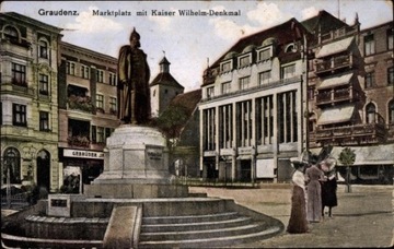Grudziądz, Graudenz - Rynek Główny, Pomnik Kaiser