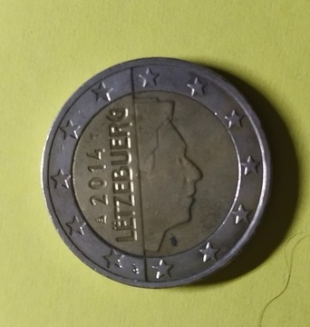 Moneta 2 Euro Luksemburg obiegowe 