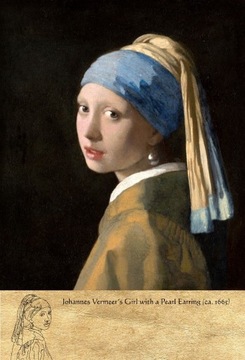 Plakat Vermeer, Dziewczyna z perłą 33 x48 cm