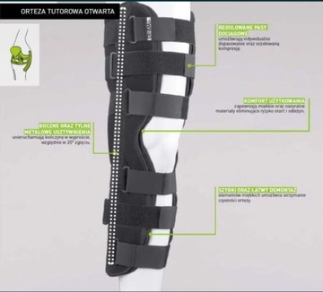 Stabilizator kolana i rzepki usztywnienie po zabie