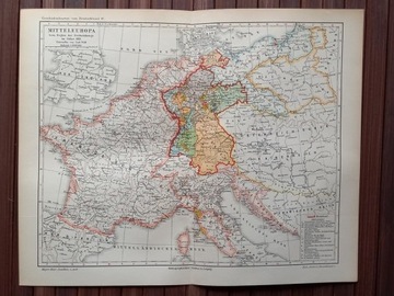 Stara mapa MITTELEUROPA  1894 r