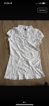 Biała bluzka t-shirt Bershka