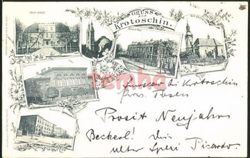 KROTOSZYN Krotoschin koszary zamek poczta 1898