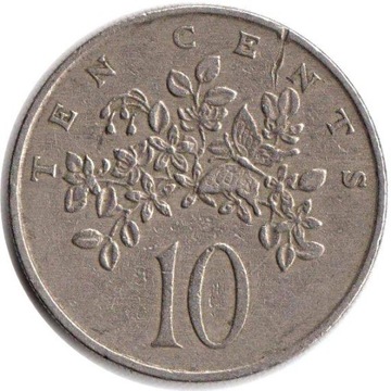 JAMAJKA, 10 centów 1969, KM# 47, VF