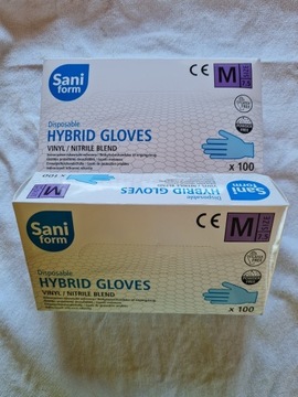 Rękawice nitylowe bezpudrowe SANI FORM 100 sztuk