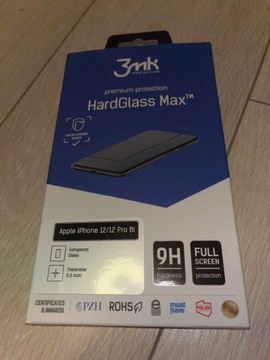 Szkło hartowane IPhone 12/12 Pro 3mk HardGlass max