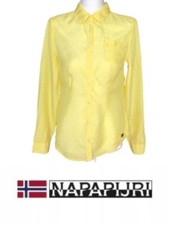Jedwabna ekskluzywna bluzka Napapijri, w białe gro