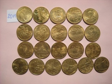 Monety 2 zł NG rocznik 2011 - komplet 21 szt 