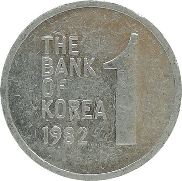 Korea Południowa 1 won 1982, KM#4a