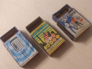 Pudełko zapałek, zapałki, 3 sztuki (zestaw5)