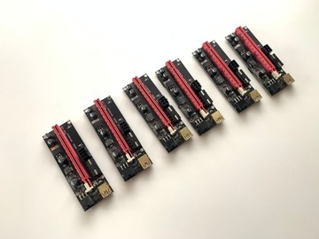 6 x RISER VER009S PCI-E PCI USB 3.0 Koparki krypto