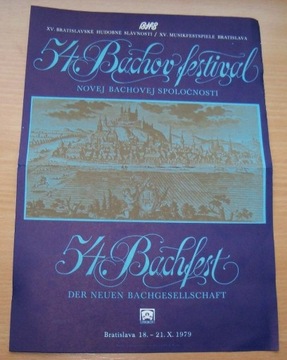 Plakat Bachov festival 54 BACHFEST Bratysława 1979