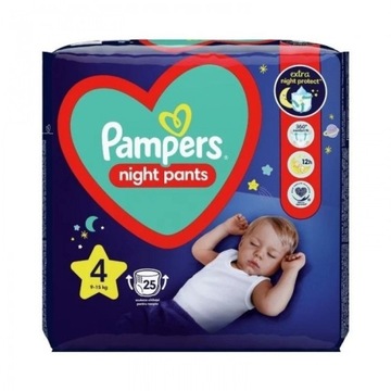 Pieluchomajtki Pampers Night rozmiar 4 25 szt.