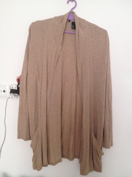 Sweter dzianinowy/ narzuta H&M r 38 M/L Jesień Beż