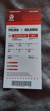 Bilet Kolekcjonerski Polska - Holandia