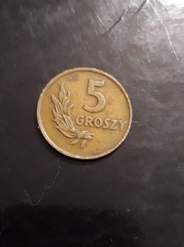 5 gr groszy 1949 r. Brąz
