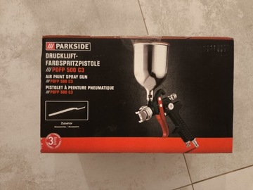 Pneumatyczny pistolet lakierniczy HVLP PARKSIDE PDFP 500 C3, dysza 1,4 mm