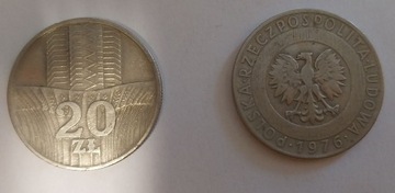 20 zł kłosy 1974 1976 2 sztuki